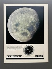 Carl Zeiss Oberkochen Objektiv Apollo 8 Mond NASA 1969 Vintage Werbung Reklame