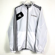 Adidas Trainingsjacke Gr.L/D7 Herren Weiß Schwarz Krombacher Sportjacke Logo