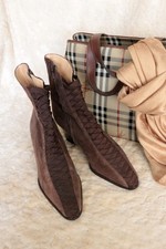 IMMAGINI italienische Designer-Stiefel 37 Wildleder elegant & weich Handmade!