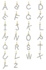 Kettenanhänger Anhänger Wunschbuchstabe A-Z 14K 585er Gold Diamanten 0,10ct Bril