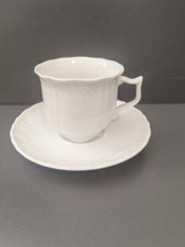 Schirnding Bavaria Palazzo Weiß Kaffeetasse mit Untertasse 200 ml.