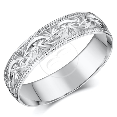 18ct weißgold hochzeitsring - 18ct,