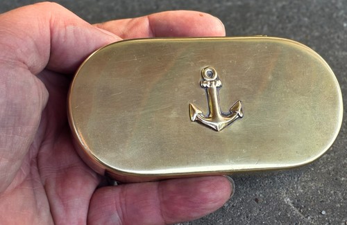 Messing dose maritim - dose, anker