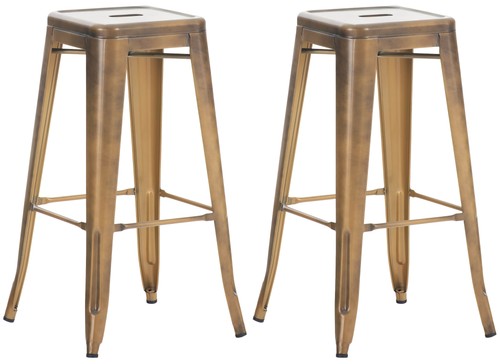 2er set barhocker - barhocker, gold