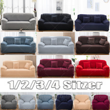 Sofabezug stretch elastische Sofahusse Abdeckung L Form Ecksofa 1/2/3/4 Sitzer