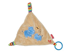 WIE NEU* Fisher Price eckig Hippo Nilpferd Schmusetuch Schnuffeltuch Kuscheltuch