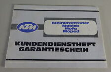 Serviceheft / Scheckheft KTM Kleinkrafträder / Mofa / Mokick / Moped Stand 1977