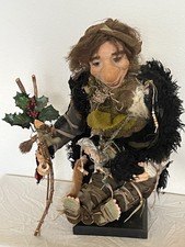 Troll Waldschrat handgefertigt mit Naturmateralien 59x46 cm Platte 20x20 ca 3 kg