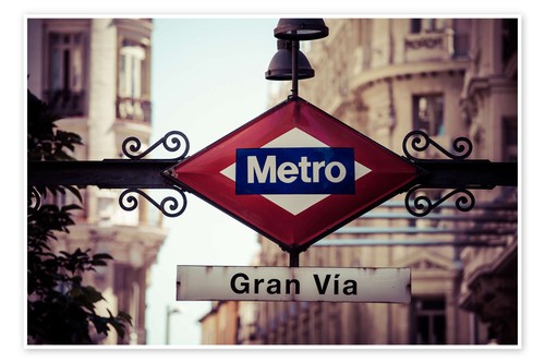 Poster metroschild madrid - metroschild, –