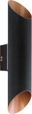 EGLO LED Außen-Wandlampe Agolada Schwarz/Kupfer – 2-flammig IP44