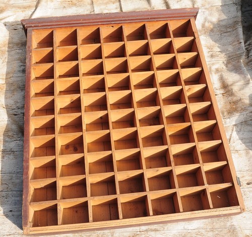Riesiger setzkasten holz regal - setzkasten,