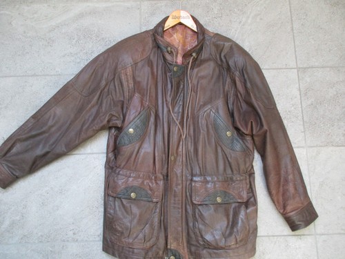 Lederjacke mantel herren - lederjacke, braun