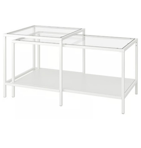Couchtisch glass weiss von - couchtisch,
