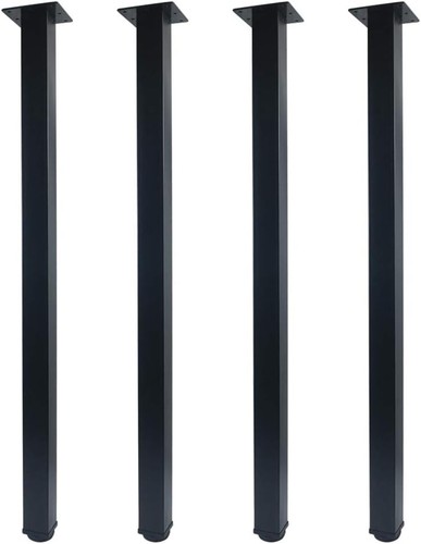 Schwarze metall möbelfüße - metall,