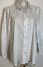 Gino Lombardi Damen Hemd Bluse Langarm Weiß Gr.40 Baumwolle