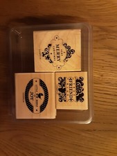 Stampin' Up! Holzstempelset 3-teilig 'Punches Three' rar