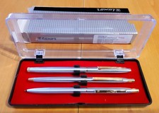 LUXOR Füller mit Iridiumfeder, Druckbleistift und Kugelschreiber im Etui - neuw.