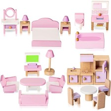 Puppenhaus Möbel Holz Set 22