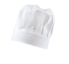 Exner Kochmütze Kochhut halbhoch Kochhut hoch  weiß  mit Gummiband verstellbar