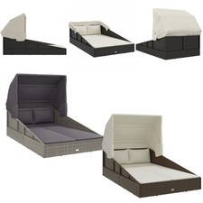 Rattan Sonnenbett + Dach