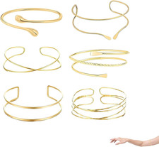 6 Stück Oberarmreif Gold Set