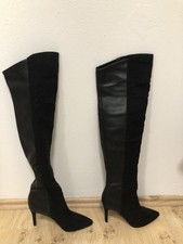 Damen Overknee Stiefel Mit Absatz Und  mit Reißverschluss