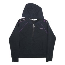 FILA Damen Zip Hoodie Schwarz