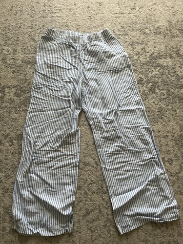 Leinenhose blau weiß - h&m,, blau-weiß