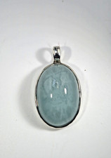 Anhänger Aquamarin Cabochon  925 Silber Sterlingsilber Unikat  73