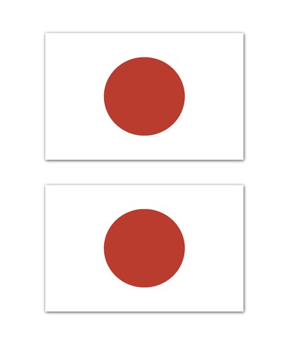 Aufkleber japan flagge - 2x,