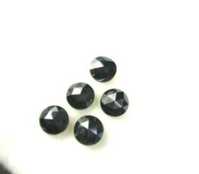 Menge Natürlich Echt Diamant 1.25tcw 5 Stück Schwarz Funkelnde Rund Rose Cut für
