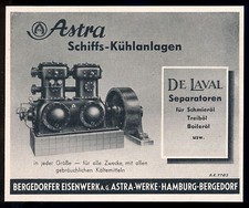 Werbung 1952 Astra Schiffs-Kühlanlagen Bergedorfer Eisenwerk Hamburg -Bergedorf