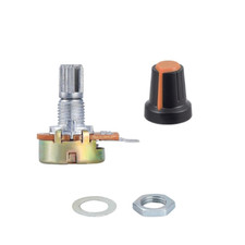 Potentiometer B1K Ohm linear 0,5W 15mm + Knopf Knopf ORANGE