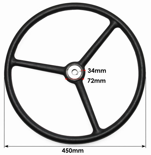 Lenkrad 450mm 70mm keilnut - lenkrad,