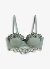 Neu Bügel-Balconette-BH Gr. (75) B Grün Damen-Bra Oberteil Dessous