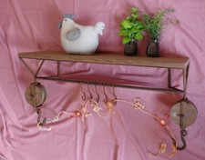 Wandregal Edelrost Umlenkrolle