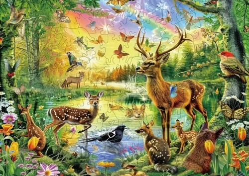 Holzpuzzle wald tiere - 2d,