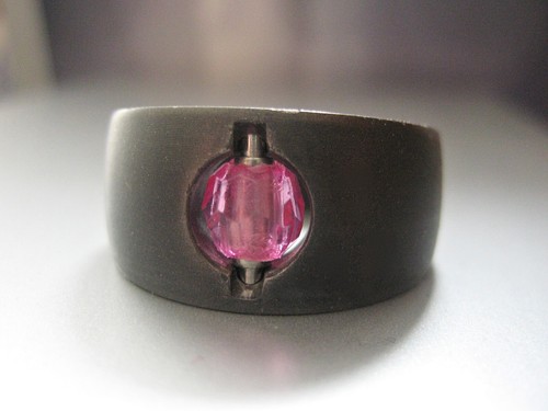 Perle facettiert pink - "facettiert",