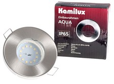 Kamilux LED Einbaustrahler Aqua + 7W SMD LED#dimmbar & GU10 Fassung, 230V# IP65