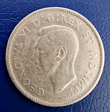 Silver Coin – 25 Cents REINDEER, Silver Coin 1947 from Canada – KGVI.