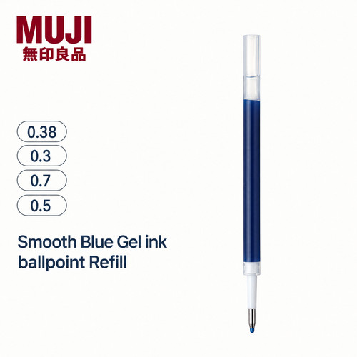 Muji glatt blau gel tinte - muji,