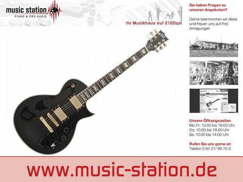 Ltd 256 blk gitarre - blk, e-gitarre