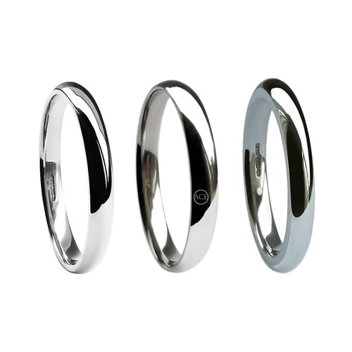 2mm 18ct weiss gold court - weiss,