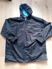 Vintage Nike Wende Jacke Reversible Fleece Anorak 2XL Blau Regen Warm Outdoor