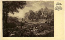 Künstlerkarte Kunstverlag Wolfrum ~1910 Millet Landschaft alte Künstler Kunst AK