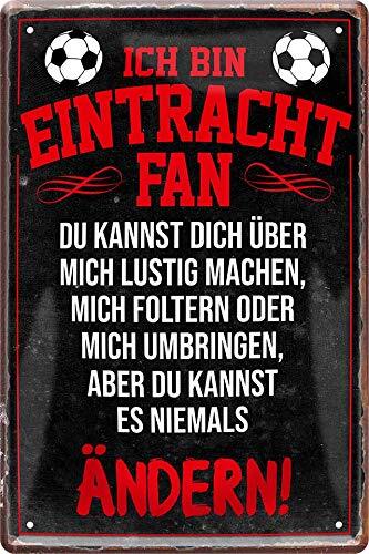 Blechschild fußball hier - blechschild,