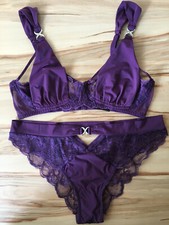 Implicite Set-Bügel-BH, Slip Gr. 40 & BH 75C, Lila, Neu