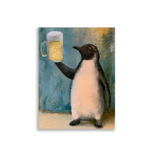 Pinguin bier poster - pinguin,