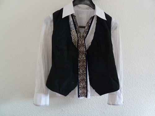 Crash bluse weiß mit - bluse,