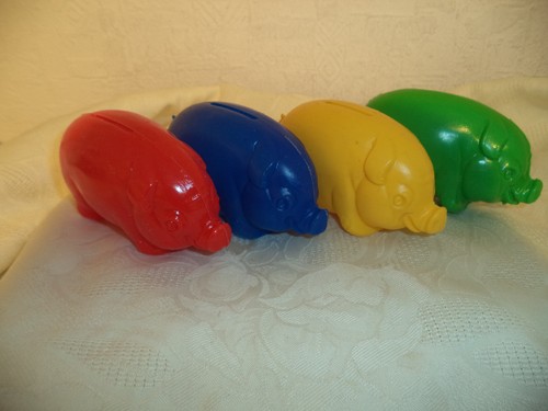 Plastik sparschwein - , x
